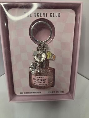 The Scented Club Strawberry Milkshake Roller Perfume  Keychain Bag Charm